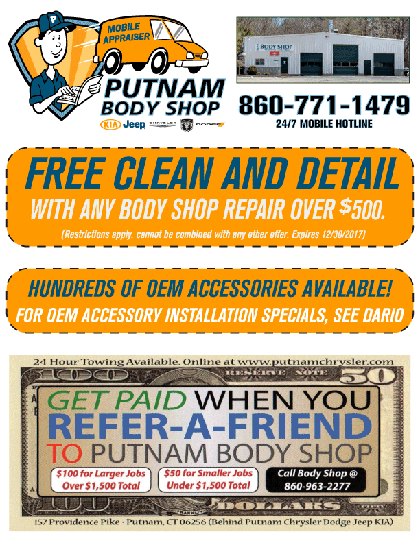 Putnam CT Body shop specials