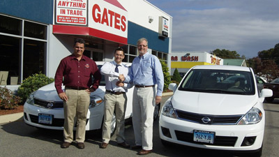 denny gates of gates gmc nissan donates 2 new cars to make-a-wish foundation